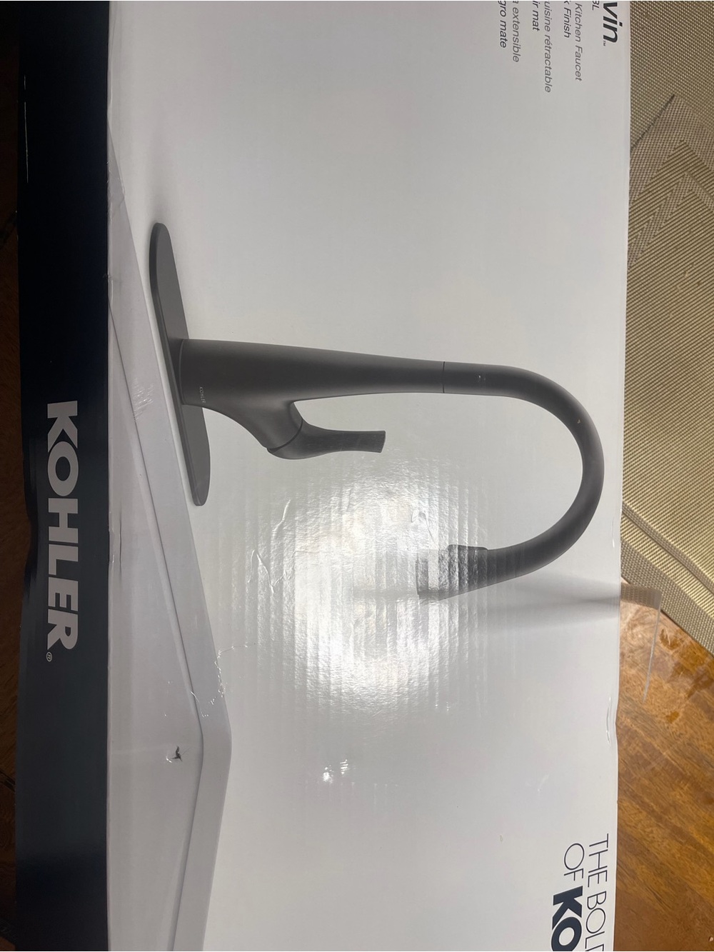 Bran new KOHLER Matte Black Kitchen Faucet with Single Lever